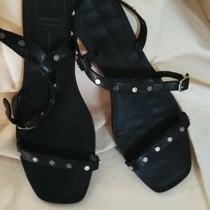 Black with silver stud ladies sandals